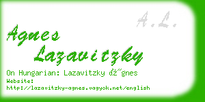 agnes lazavitzky business card
